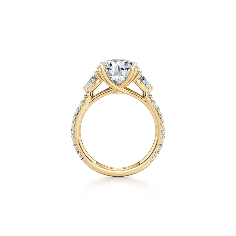 Elle Pear Three Stone Lab Diamond Engagement Ring image 9