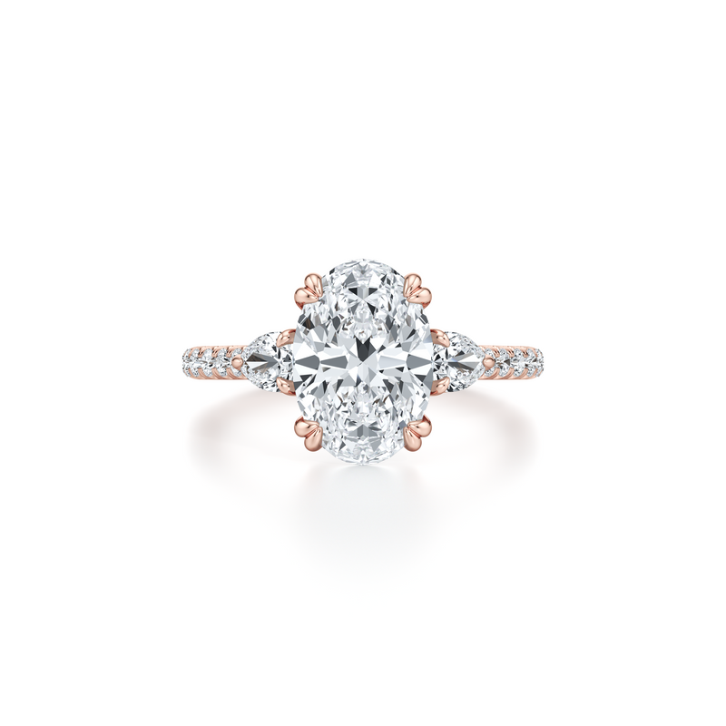 Elle Pear Three Stone Lab Diamond Engagement Ring image 31