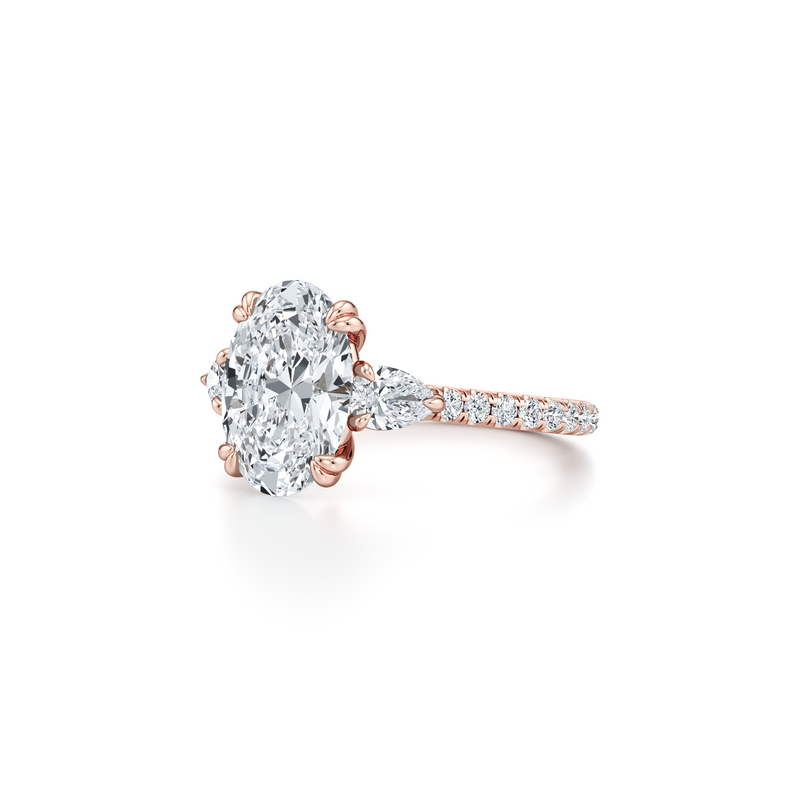 Elle Pear Three Stone Lab Diamond Engagement Ring image 32