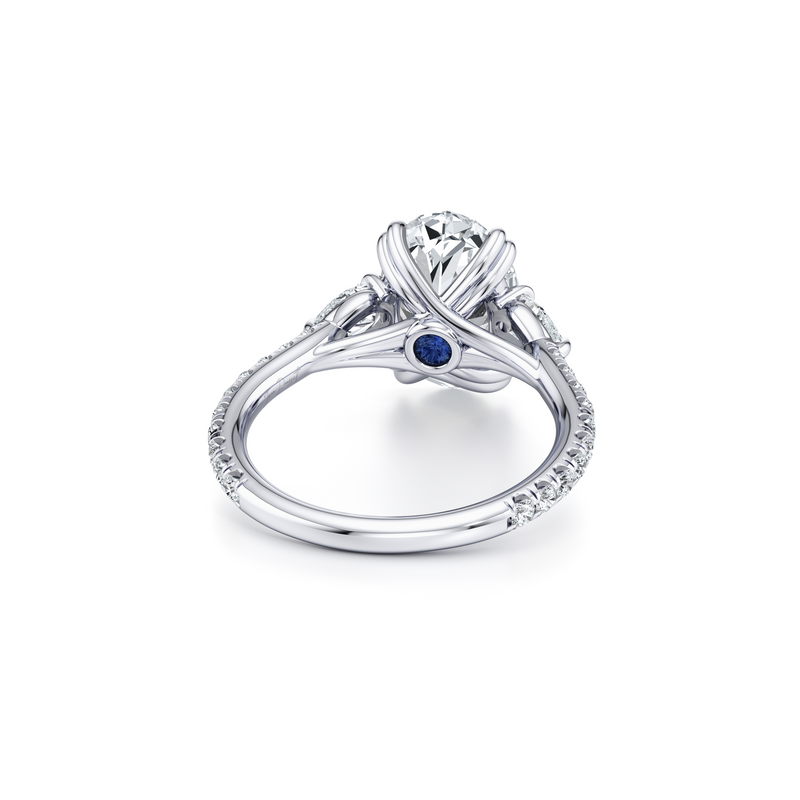 Elle Pear Three Stone Lab Diamond Engagement Ring image 23
