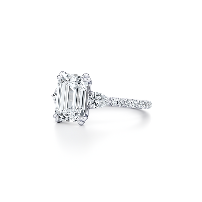 Elle Pear Three Stone Lab Diamond Engagement Ring image 62