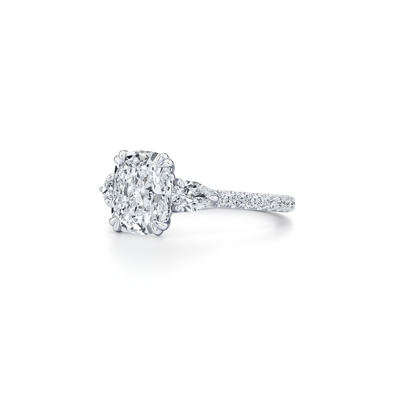 Elle Pear Three Stone Lab Diamond Engagement Ring image 42
