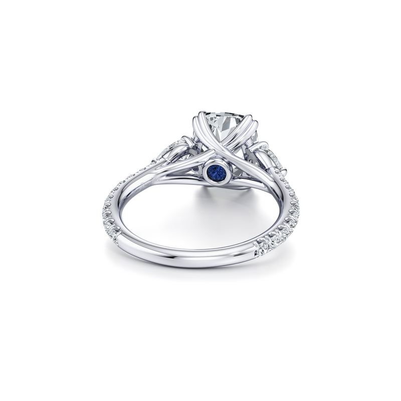 Elle Pear Three Stone Lab Diamond Engagement Ring image 43