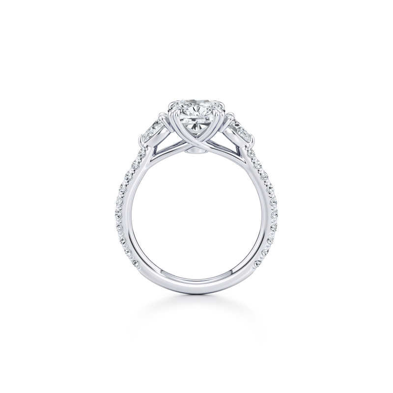 Elle Pear Three Stone Lab Diamond Engagement Ring image 44