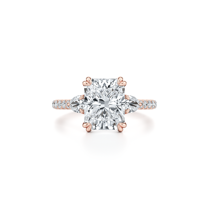 Elle Pear Three Stone Lab Diamond Engagement Ring image 91