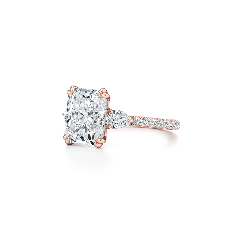 Elle Pear Three Stone Lab Diamond Engagement Ring image 92