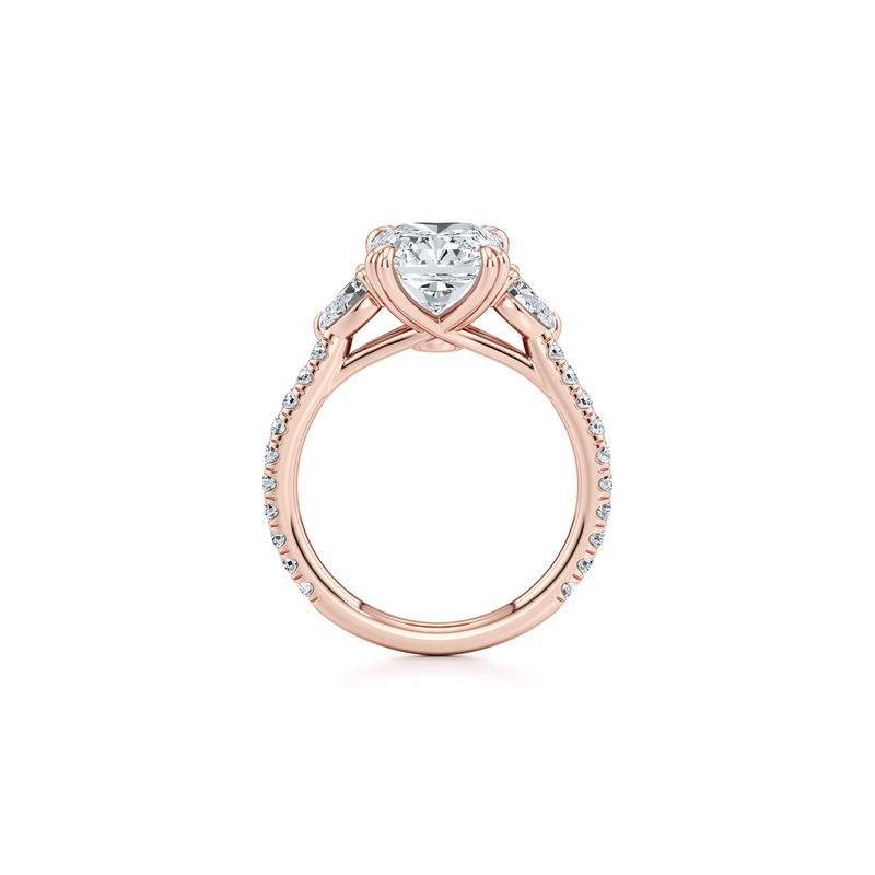 Elle Pear Three Stone Lab Diamond Engagement Ring image 94