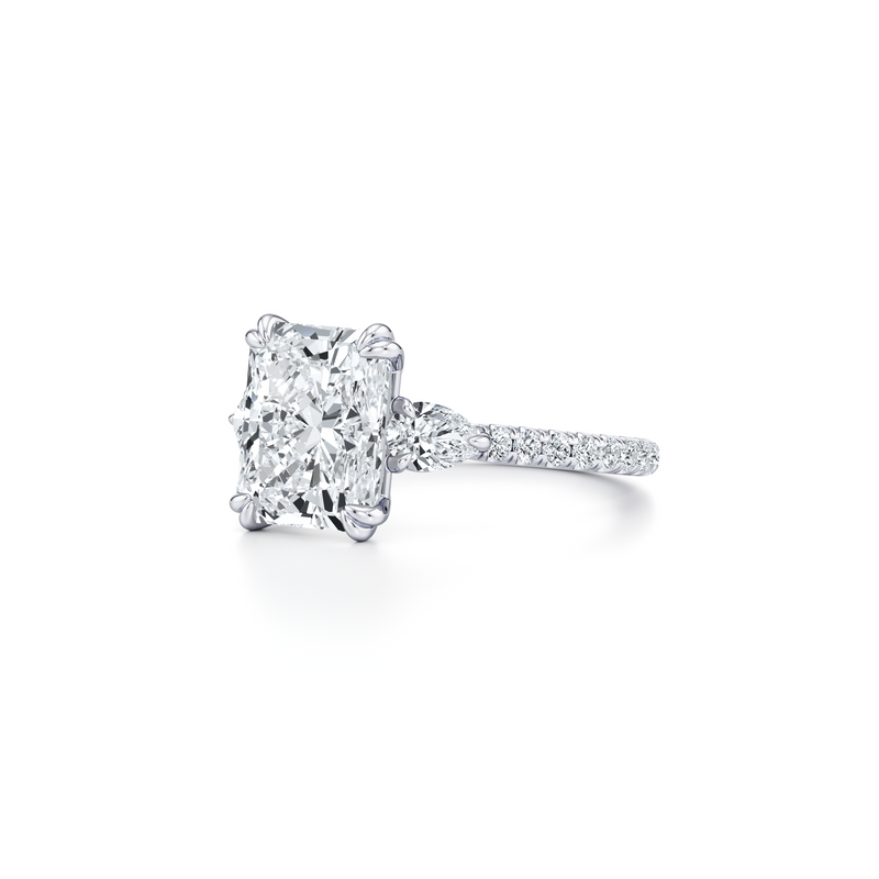 Elle Pear Three Stone Lab Diamond Engagement Ring image 82
