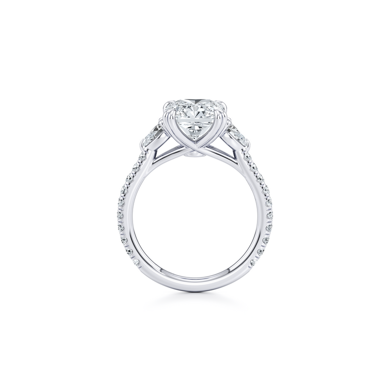 Elle Pear Three Stone Lab Diamond Engagement Ring image 84