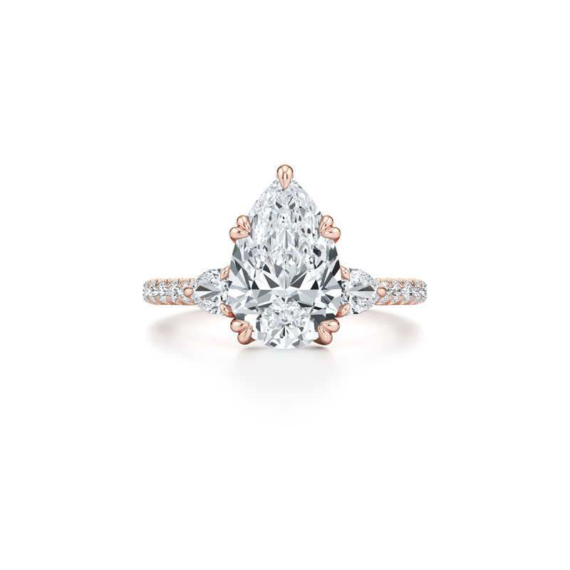 Elle Pear Three Stone Lab Diamond Engagement Ring image 111