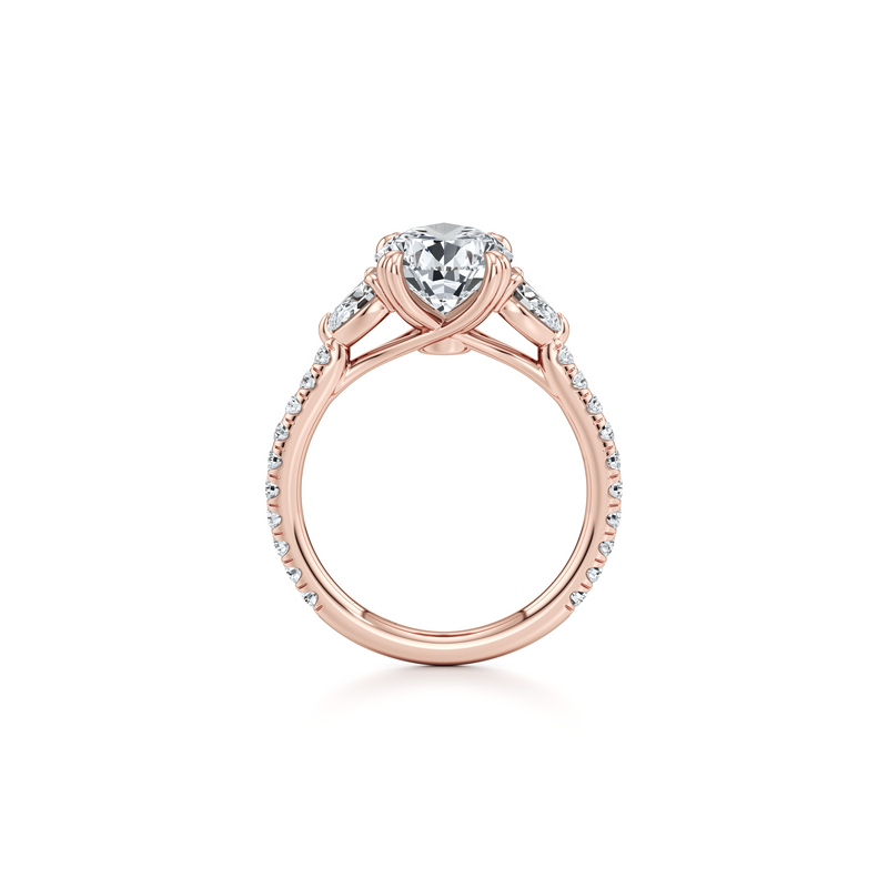 Elle Pear Three Stone Lab Diamond Engagement Ring image 114