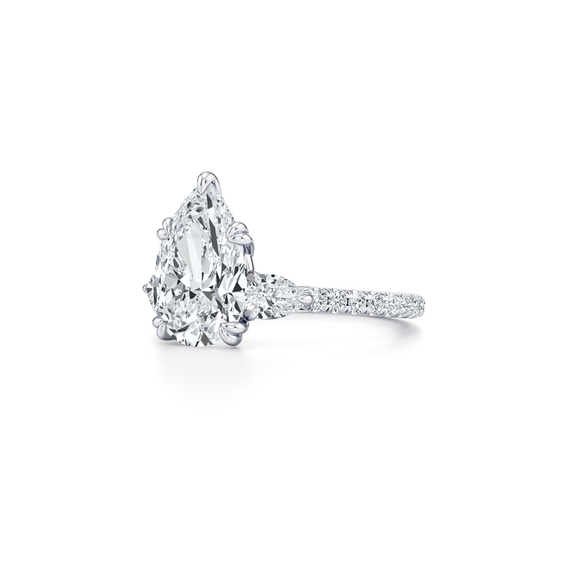 Elle Pear Three Stone Lab Diamond Engagement Ring image 102