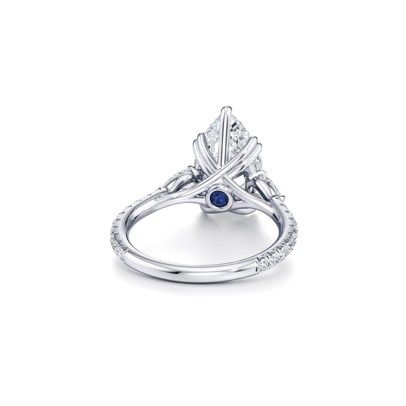 Elle Pear Three Stone Lab Diamond Engagement Ring image 103