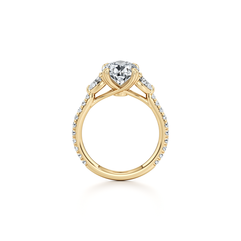 Elle Pear Three Stone Lab Diamond Engagement Ring image 109