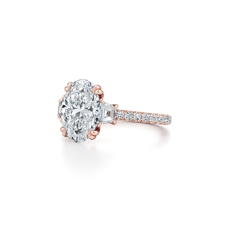 Elle Trapezoid Three Stone Lab Diamond Engagement Ring image 32