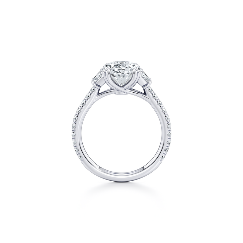 Elle Trapezoid Three Stone Lab Diamond Engagement Ring image 24