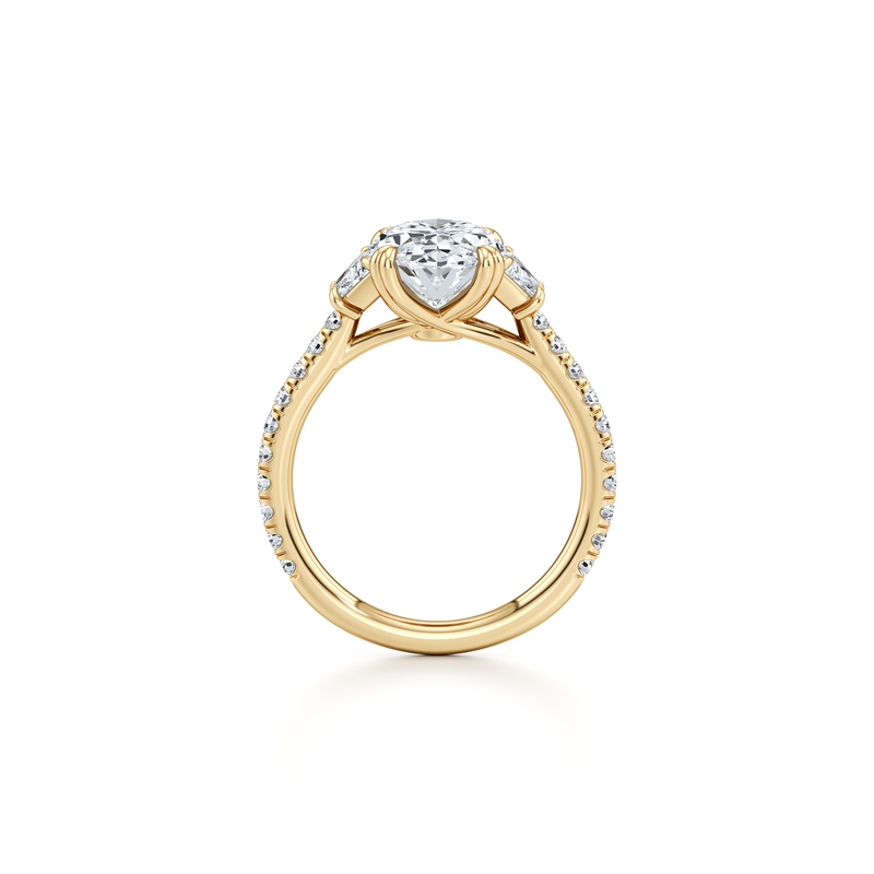 Elle Trapezoid Three Stone Lab Diamond Engagement Ring image 29