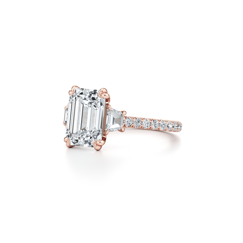 Elle Trapezoid Three Stone Lab Diamond Engagement Ring image 72