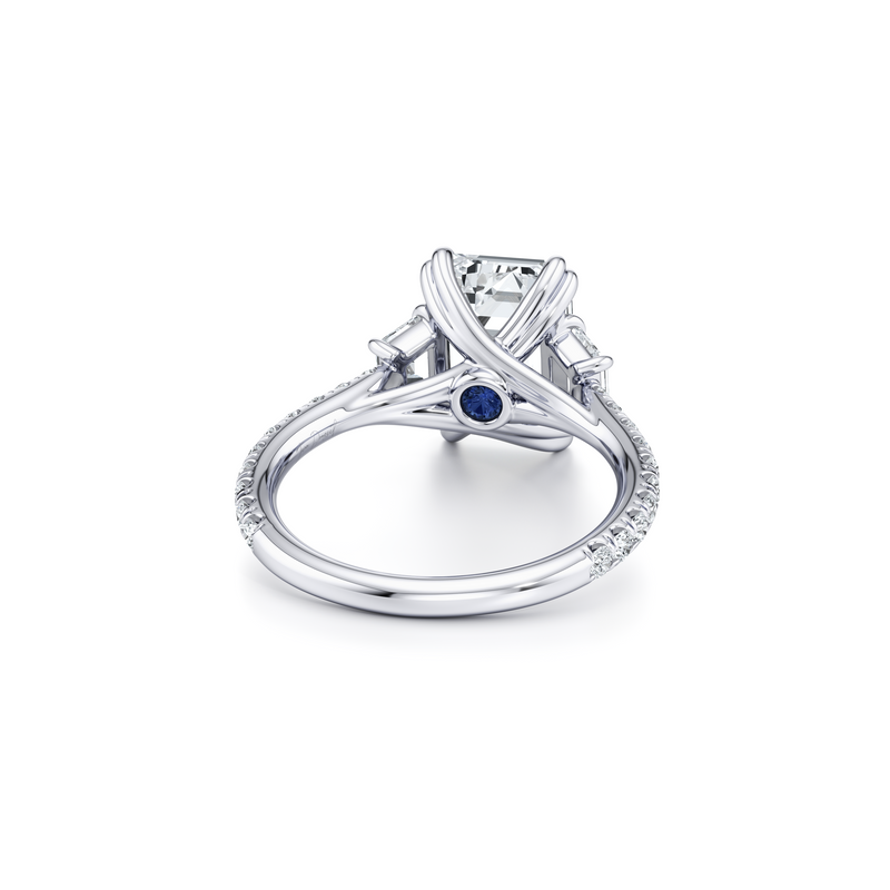 Elle Trapezoid Three Stone Lab Diamond Engagement Ring image 63