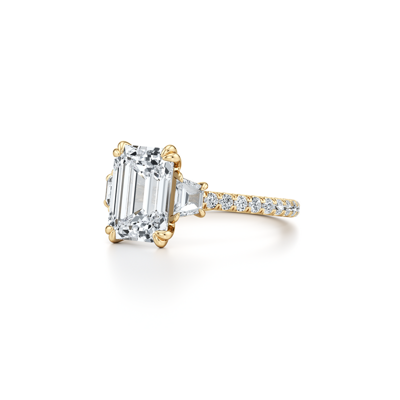 Elle Trapezoid Three Stone Lab Diamond Engagement Ring image 67
