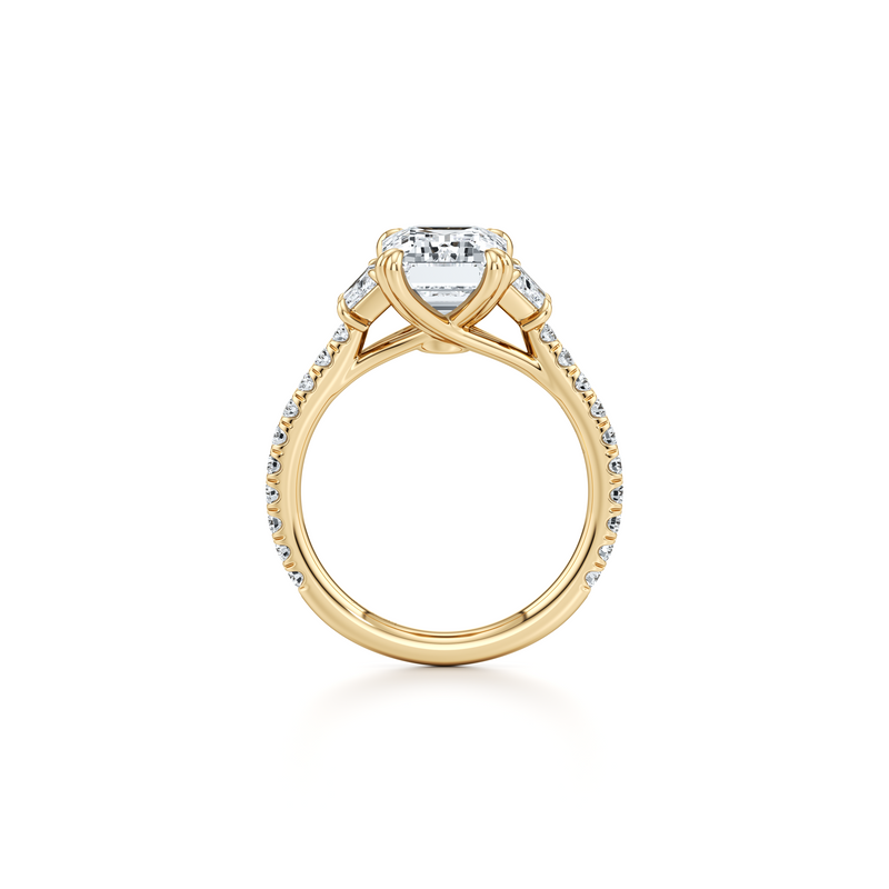 Elle Trapezoid Three Stone Lab Diamond Engagement Ring image 69