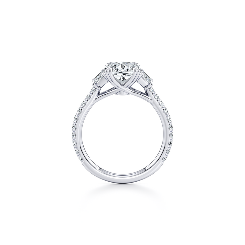 Elle Trapezoid Three Stone Lab Diamond Engagement Ring image 44