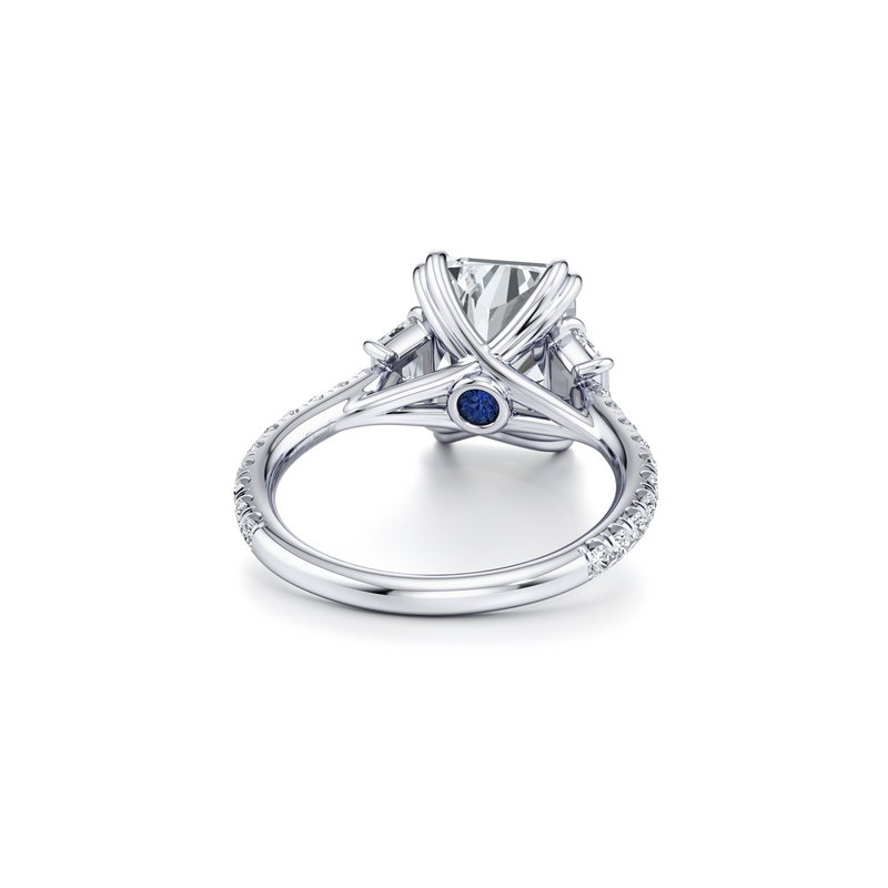Elle Trapezoid Three Stone Lab Diamond Engagement Ring image 83