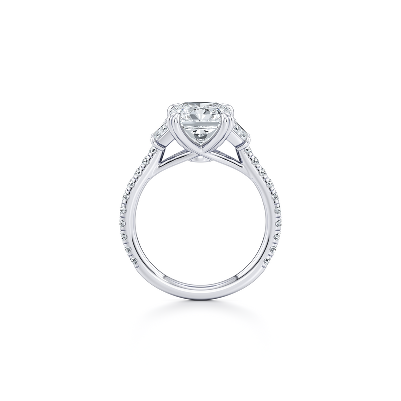 Elle Trapezoid Three Stone Lab Diamond Engagement Ring image 84