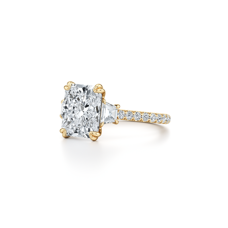 Elle Trapezoid Three Stone Lab Diamond Engagement Ring image 87
