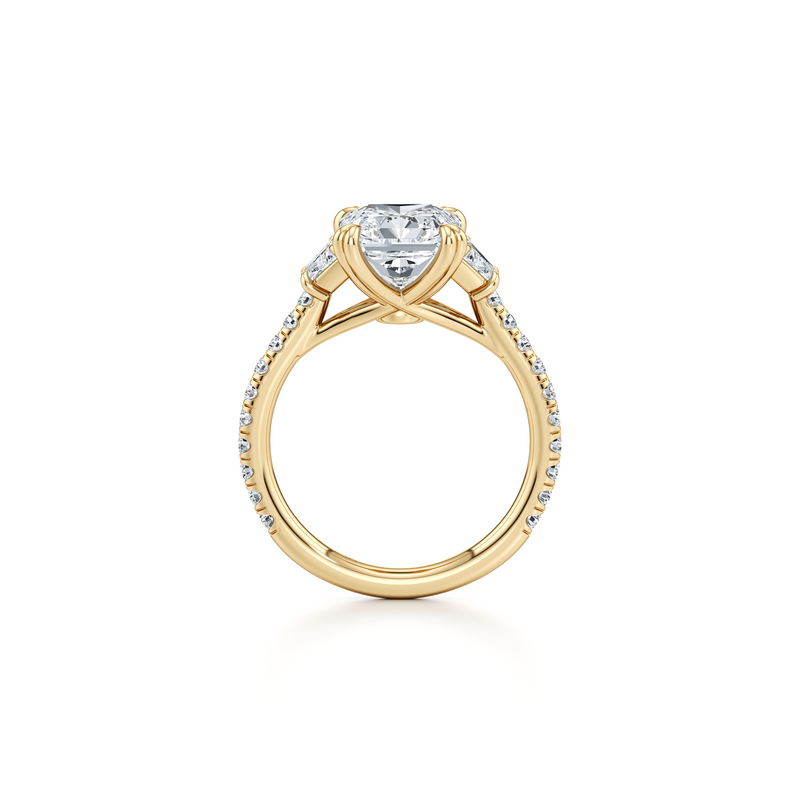 Elle Trapezoid Three Stone Lab Diamond Engagement Ring image 89