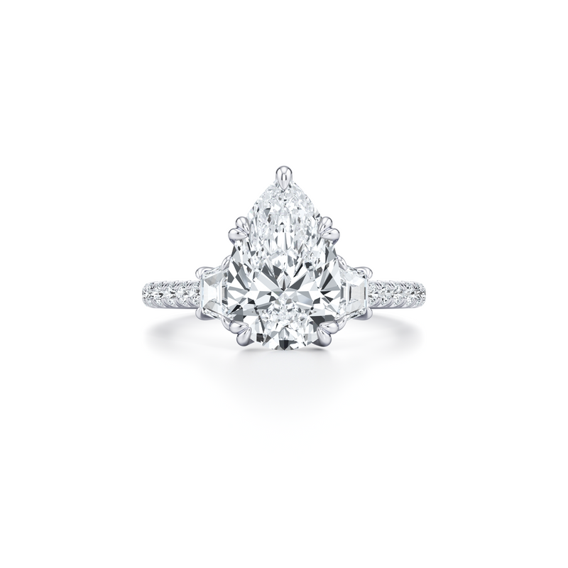 Elle Trapezoid Three Stone Lab Diamond Engagement Ring image 101