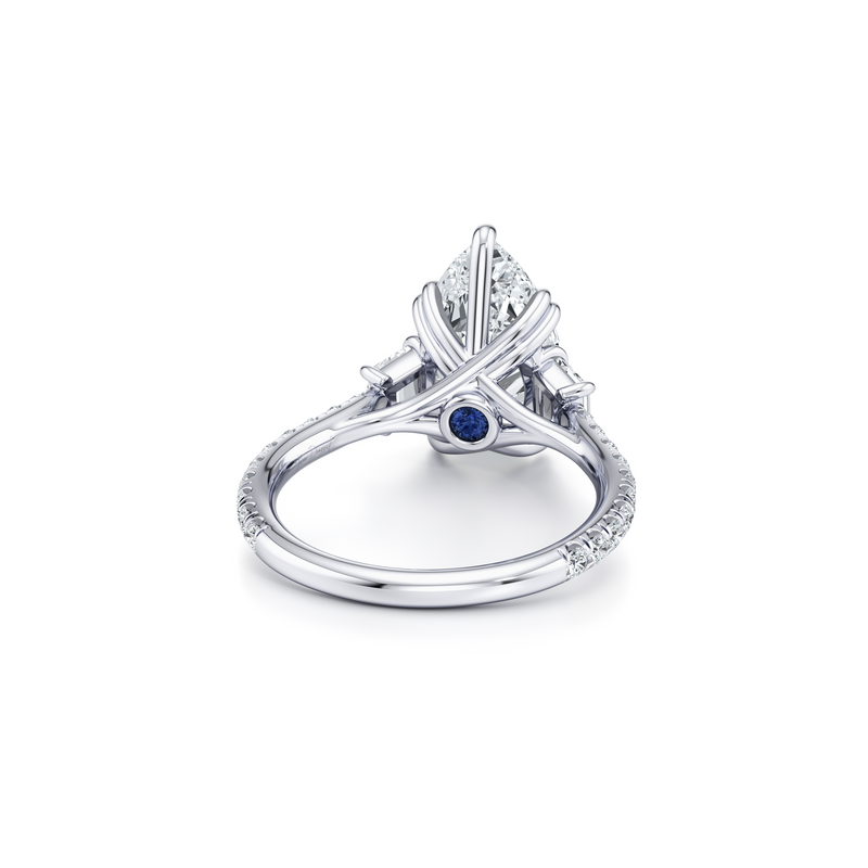 Elle Trapezoid Three Stone Lab Diamond Engagement Ring image 103