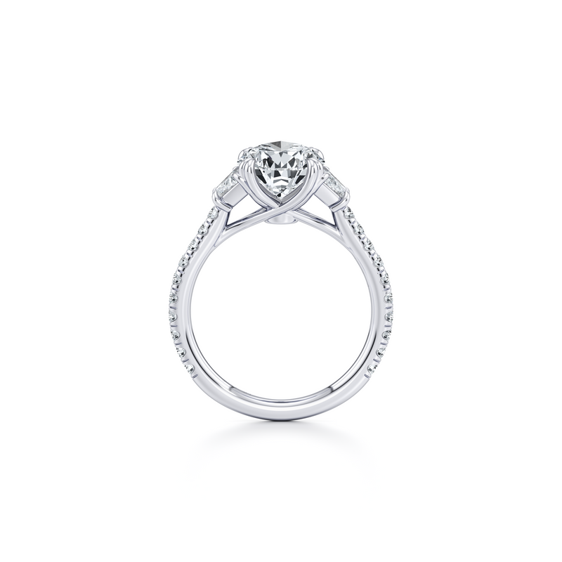 Elle Trapezoid Three Stone Lab Diamond Engagement Ring image 104