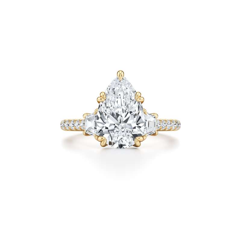 Elle Trapezoid Three Stone Lab Diamond Engagement Ring image 106