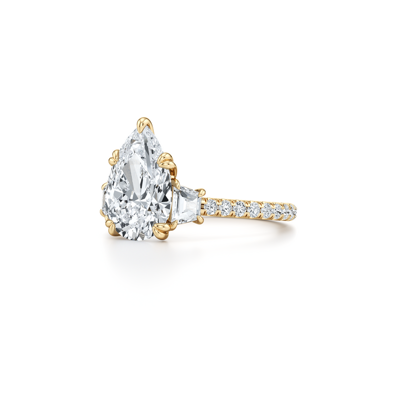 Elle Trapezoid Three Stone Lab Diamond Engagement Ring image 107