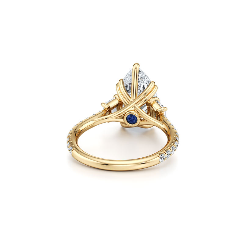 Elle Trapezoid Three Stone Lab Diamond Engagement Ring image 108