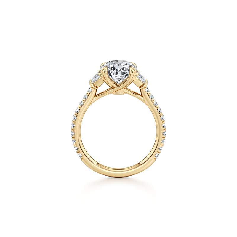Elle Trapezoid Three Stone Lab Diamond Engagement Ring image 109