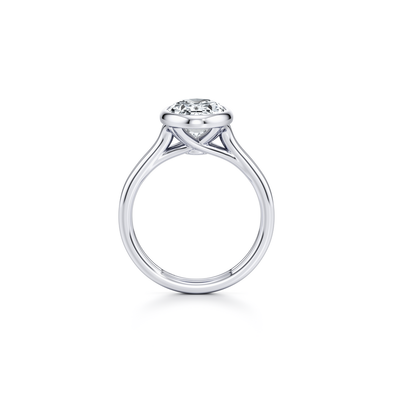 Elle Bezel Solitaire Lab Diamond Engagement Ring image 24