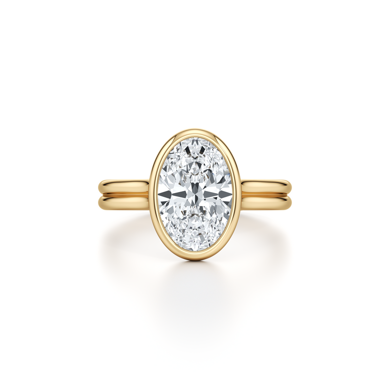 Elle Bezel Solitaire Lab Diamond Engagement Ring image 26