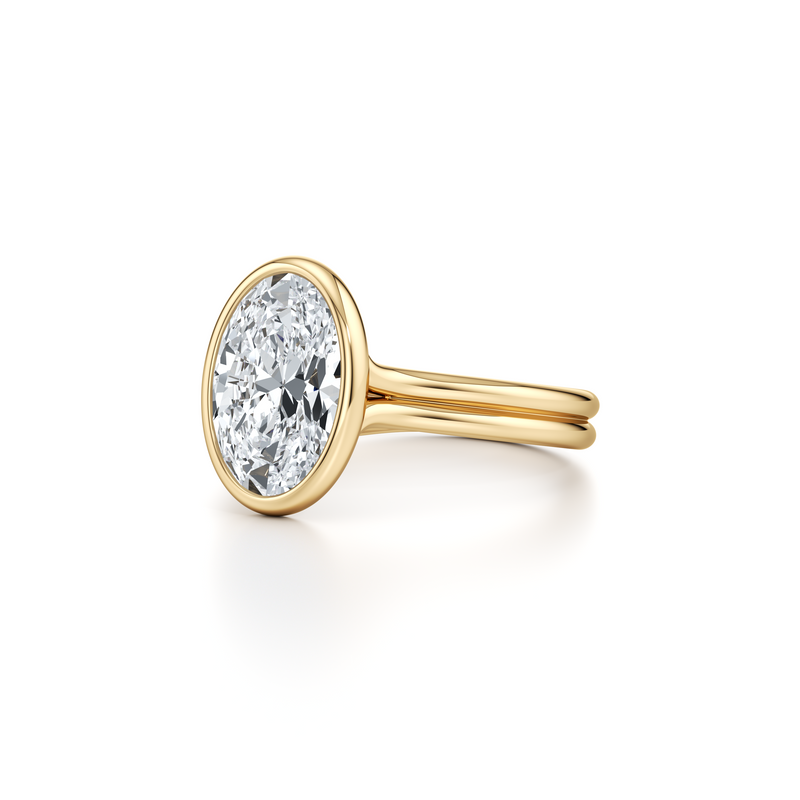 Elle Bezel Solitaire Lab Diamond Engagement Ring image 27