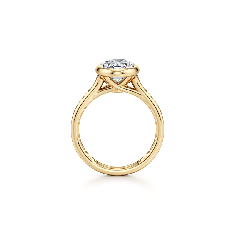 Elle Bezel Solitaire Lab Diamond Engagement Ring image 28
