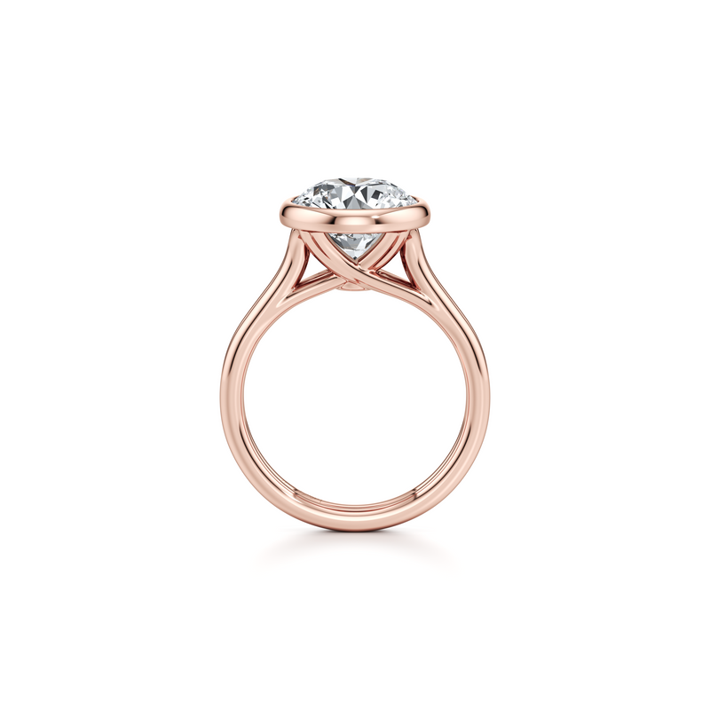 Elle Bezel Solitaire Lab Diamond Engagement Ring image 13