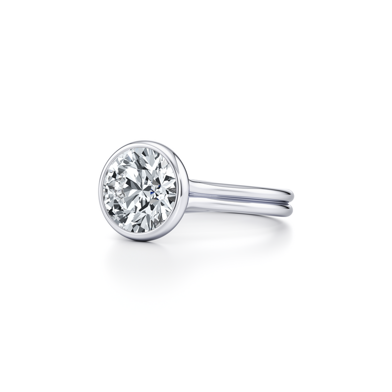 Elle Bezel Solitaire Lab Diamond Engagement Ring image 17