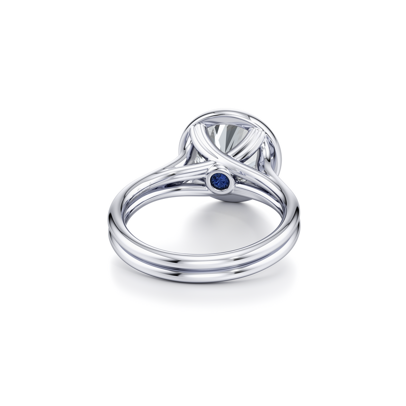 Elle Bezel Solitaire Lab Diamond Engagement Ring image 4