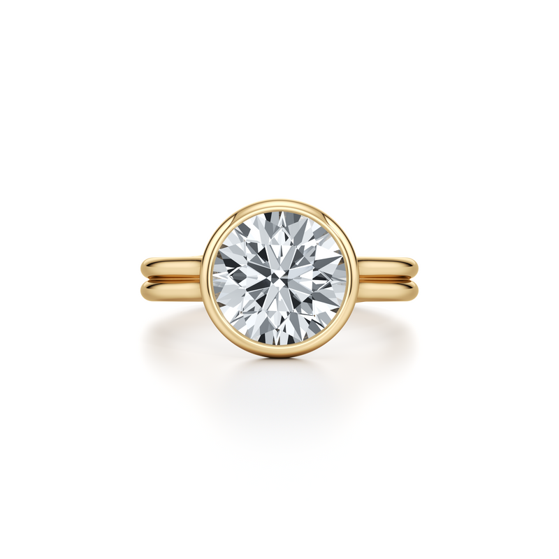 Elle Bezel Solitaire Lab Diamond Engagement Ring image 6