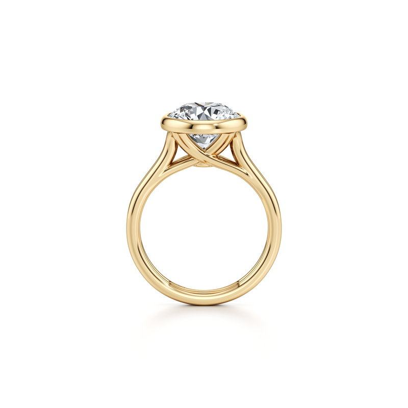 Elle Bezel Solitaire Lab Diamond Engagement Ring image 8