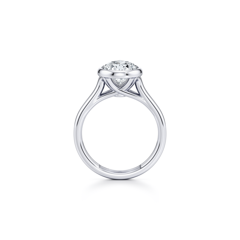 Elle Bezel Solitaire Lab Diamond Engagement Ring image 103
