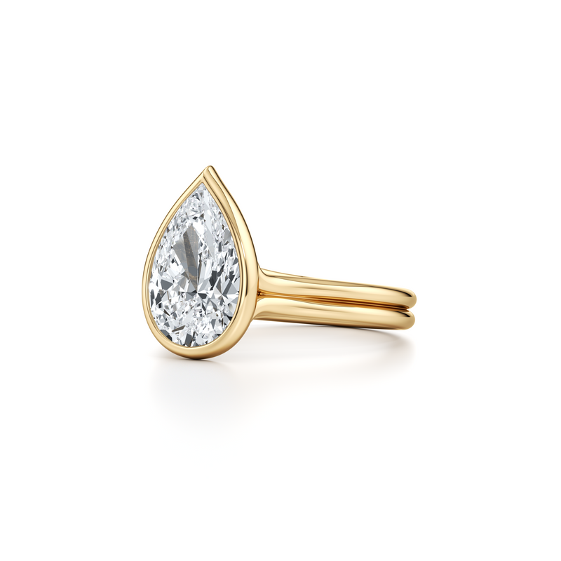 Elle Bezel Solitaire Lab Diamond Engagement Ring image 107