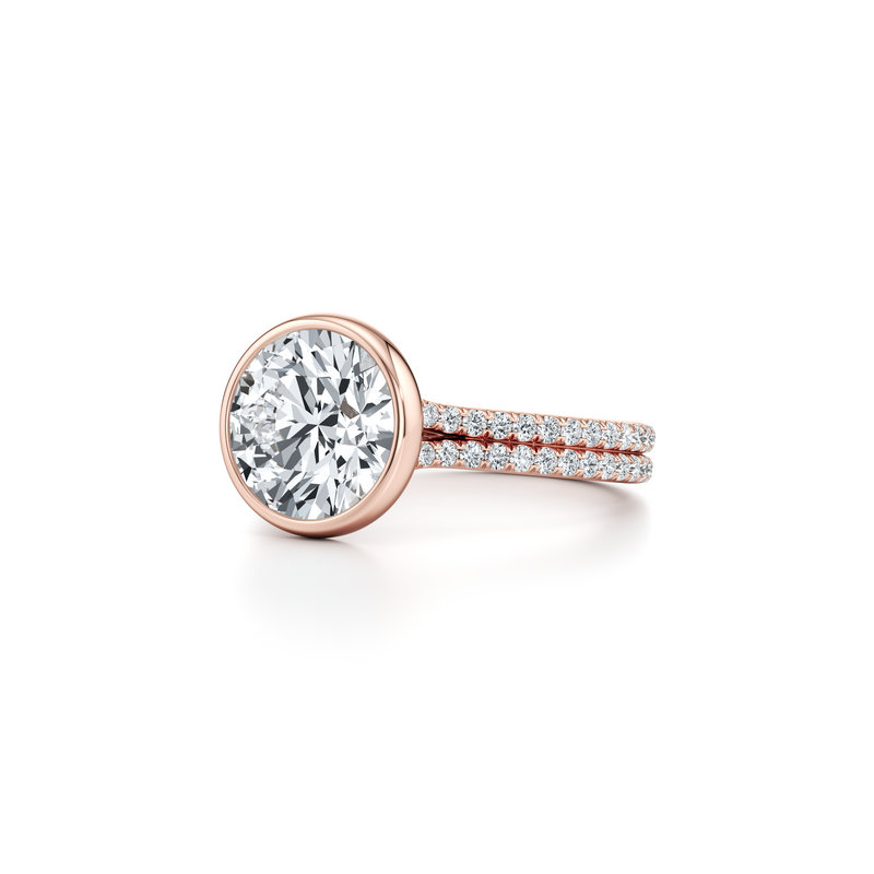 Elle Bezel Solitaire Lab Diamond Engagement Ring image 12