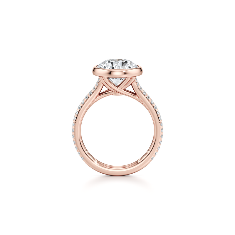 Elle Bezel Solitaire Lab Diamond Engagement Ring image 14